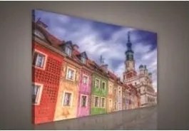 Vászonkép falikép város utca híd 100x75
