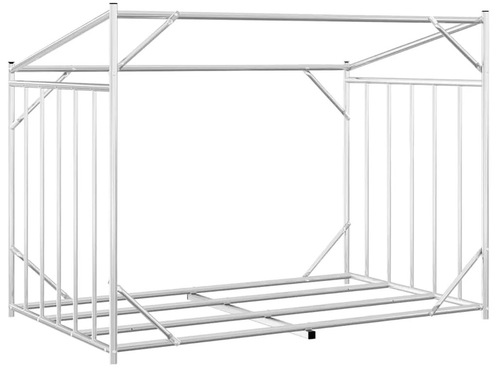 Tűzifa állvány esővédővel 150,5x100,5x110,5 cm horganyzott acél