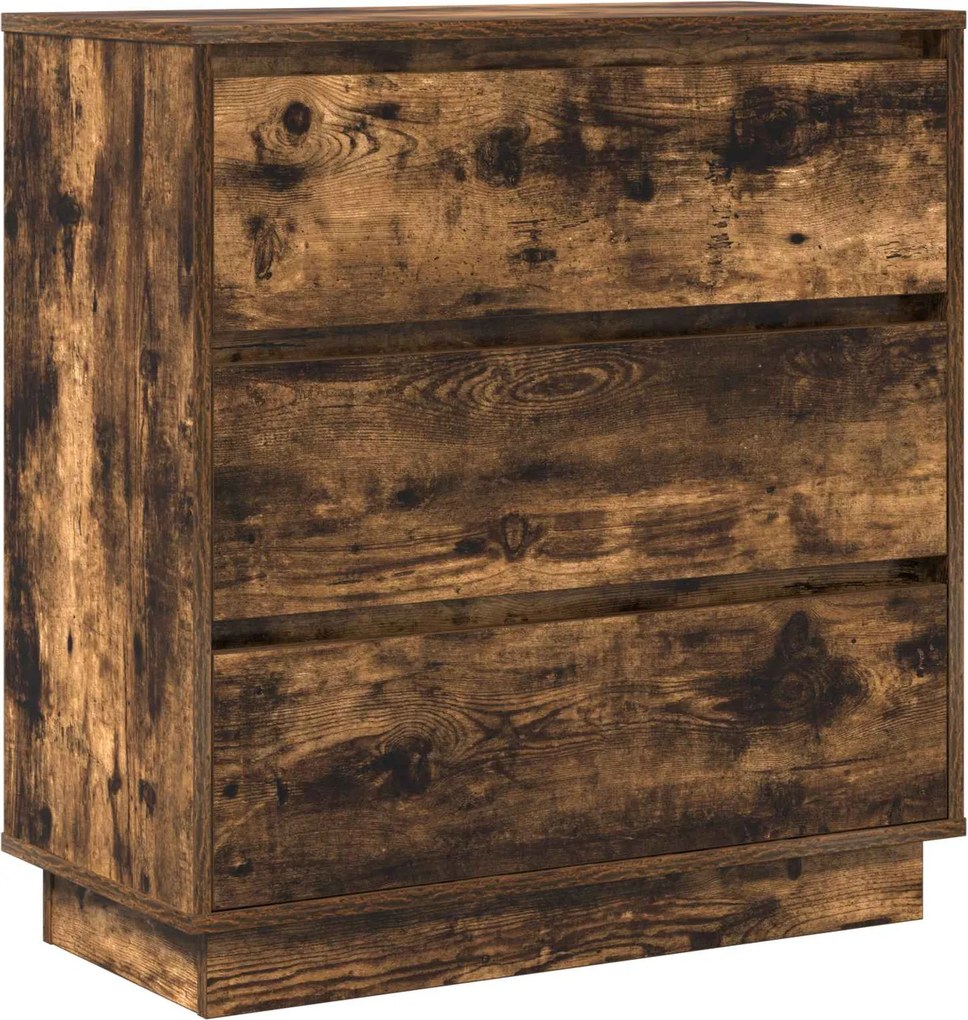 vidaXL Éjjeliszekrény fiókkal Füstölt tölgy 71 x 34,5 x 75 cm Faanyag