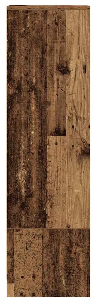 antik fa színű szerelt fa magasszekrény 29,5x34x119,5 cm