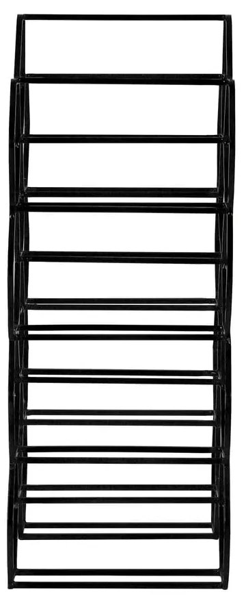 Fekete fém bortartó polcos állvány, palackok száma 12 Salbris – Light &amp; Living