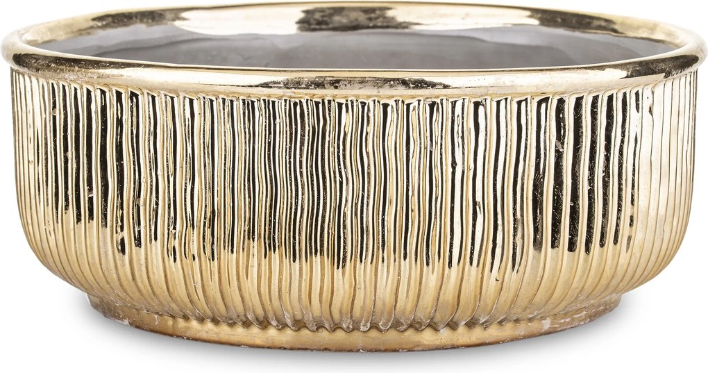 Virágtartó kaspó arany kerámia dekoráció egész éves ház kert