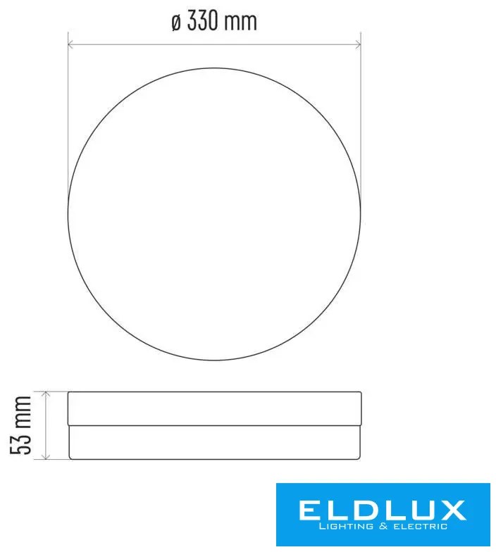 EMOS TORI LED lámpa kerek 24W 2050lm WW IP54 fehér