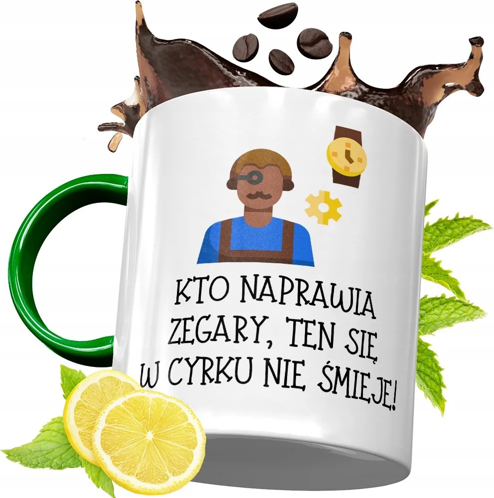 Zöld Bögre Óramesternek Születésnapi Ajándék fényképes nyomtatással