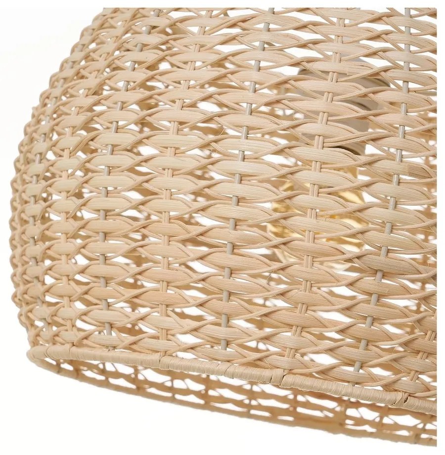 Natúr színű rattan mennyezeti lámpa rattan búrával ø 35 cm Natural Way – Casa Selección