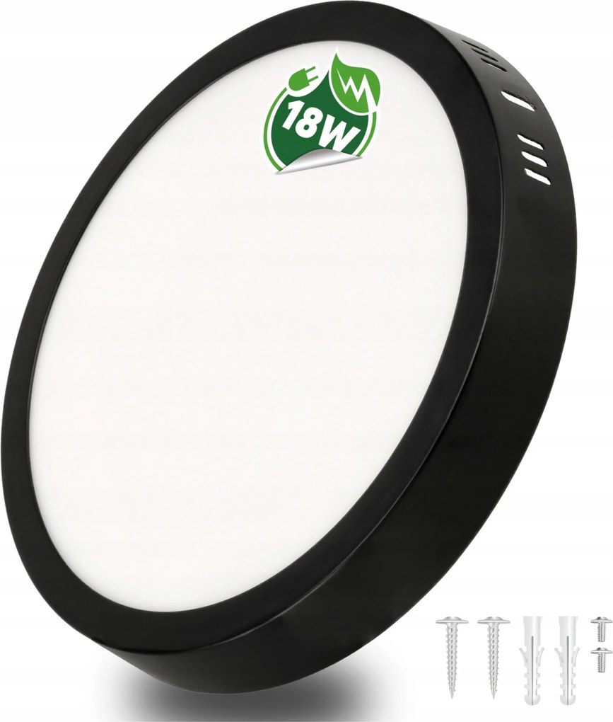 Led panel Falra szerelhető Fekete 18W 1440lm Emc IP20 Alumínium Prémium