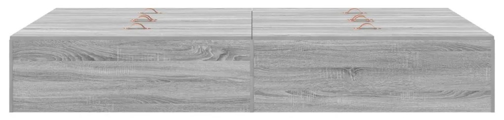 Ágykeret tárolóval Szürke sonoma 120 x 200 cm Faanyag
