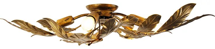 Vintage mennyezeti lámpa antik arany 5-lámpás - Linden