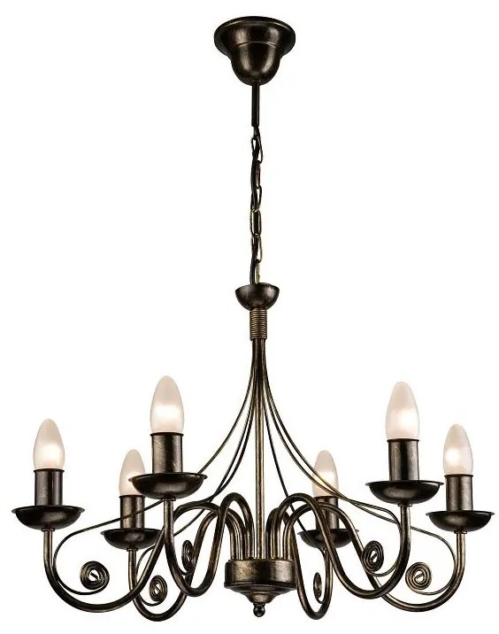 Csillár láncon DONATO 6xE14/40W/230V