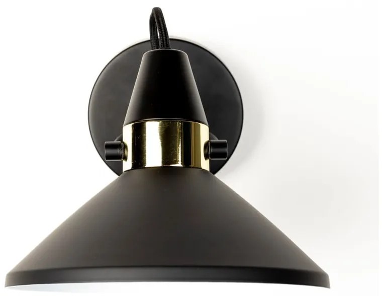 Fekete fali lámpa Jona – White Label