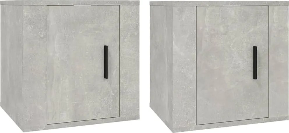 vidaXL 2 db betonszürke fali TV-szekrény 40x34,5x40 cm