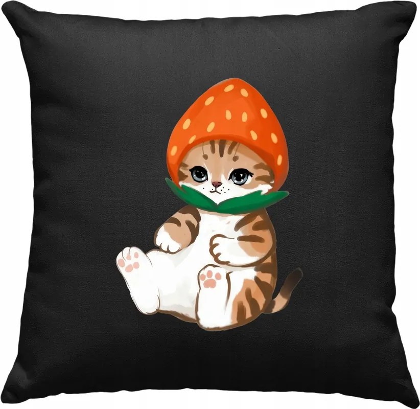 Aranyos Epres Kiscica Párna Fekete