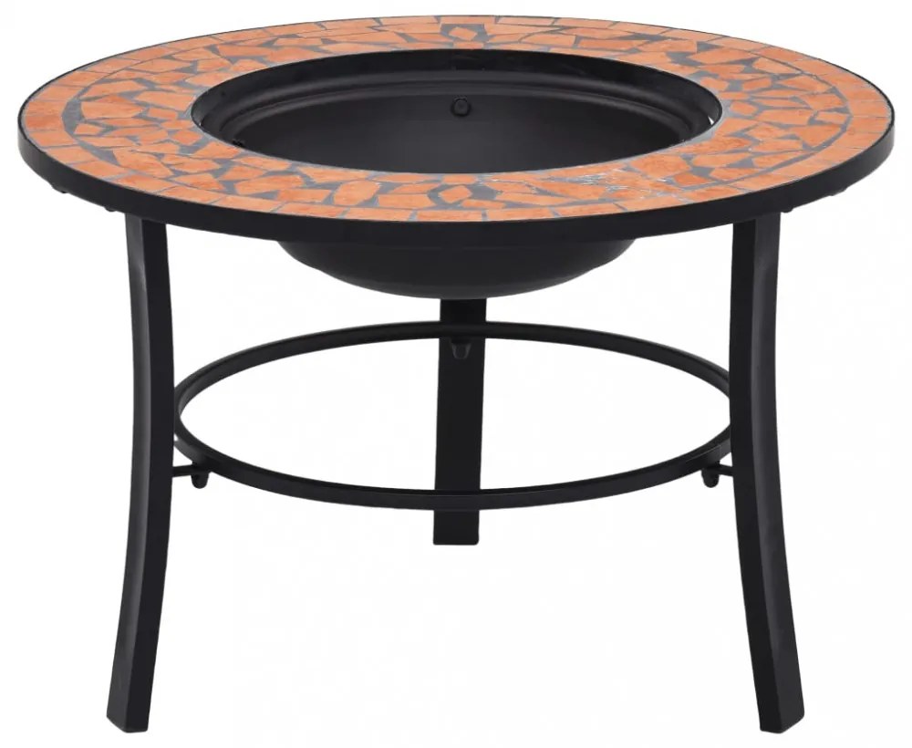 terrakotta kerámia mozaik tűztál 68 cm