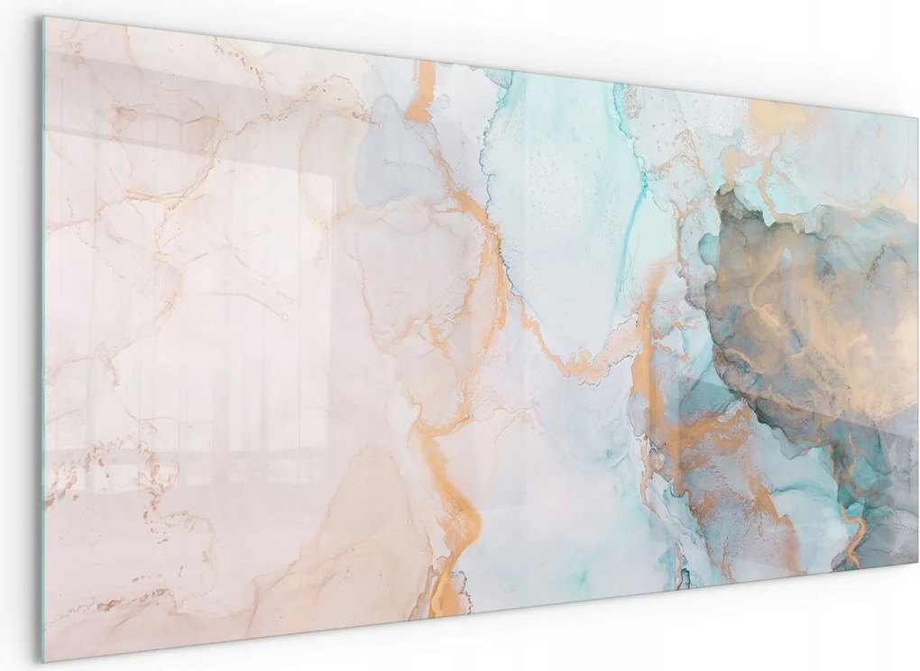 Stílusos Üveg Dekoráció Kandalló Alatt Kályha Absztrakt Minta 100x50