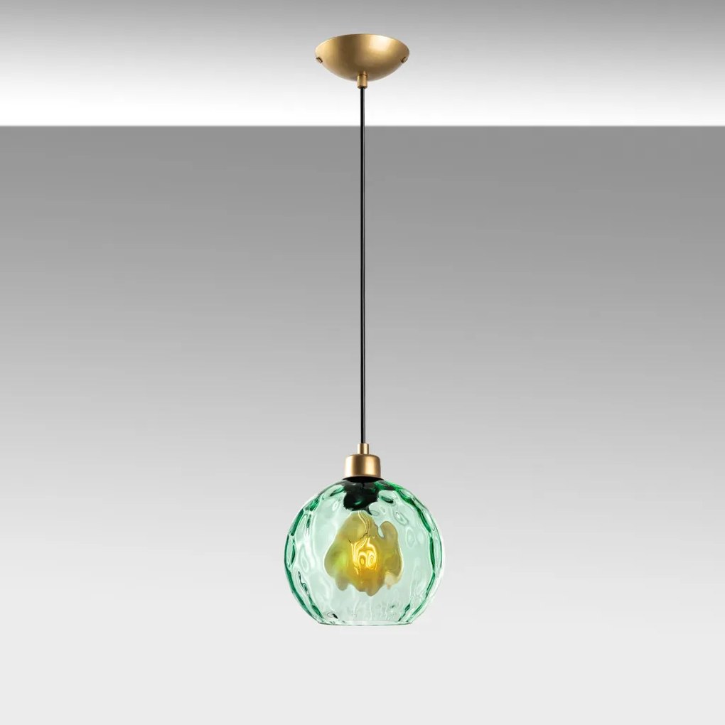 Benek 20-14315 zöld fém függőlámpa, Ø20 cm