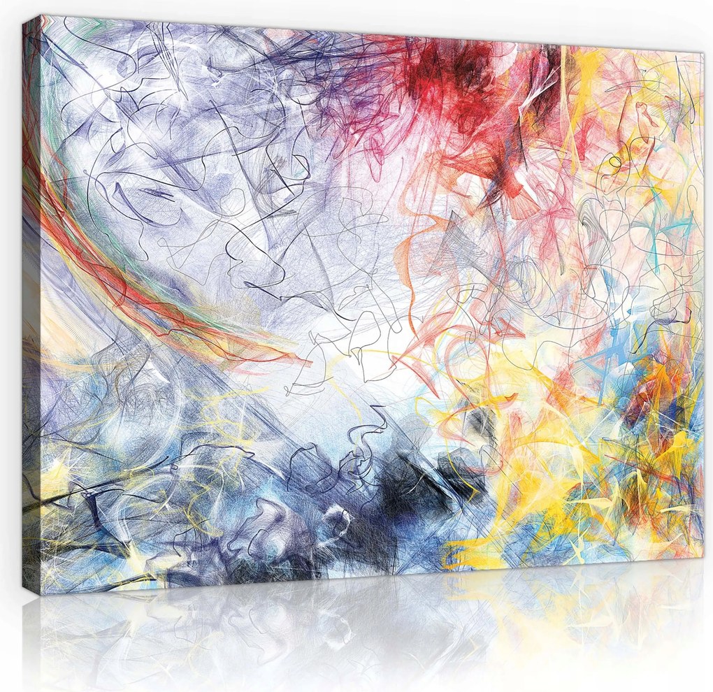 Vászonkép 80x60 Színkifejezés Absztrakt Modern Loft Stílusú Nappali