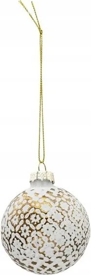 Karácsonyi dísz fehér-arany golyó, Clayre & Eef