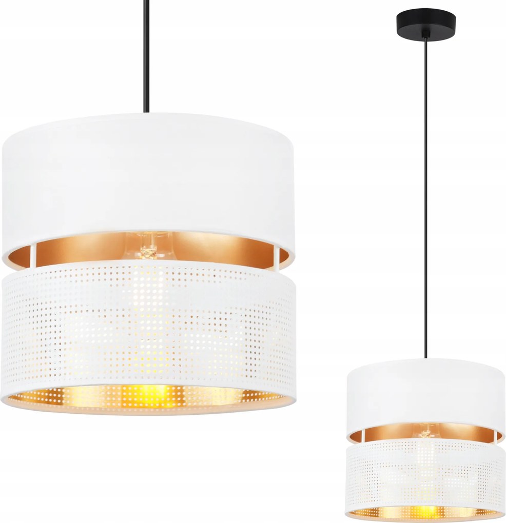 Mennyezeti Függőlámpa Csillár Fehér Lámpabúra Arany Hálószoba Nappali