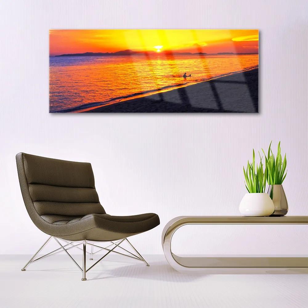 Üvegkép Sun Sea Beach Landscape 100x50 cm