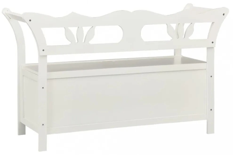 fehér tömör fenyőfa pad 107 x 45 x 75,5 cm