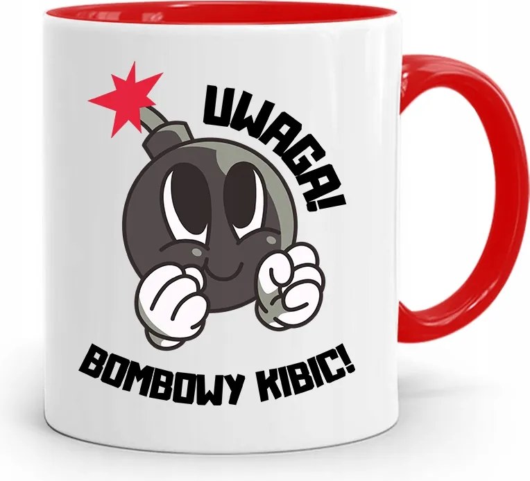 Szurkolóknak Szurkolói Bögre Piros Ajándék nyomott mintával