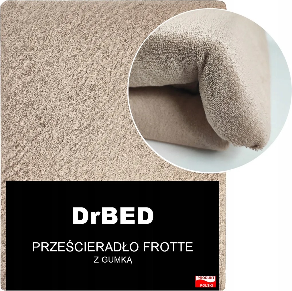 Frottír gumis lepedő 220x200 Világos Bézs Légáteresztő Lengyel