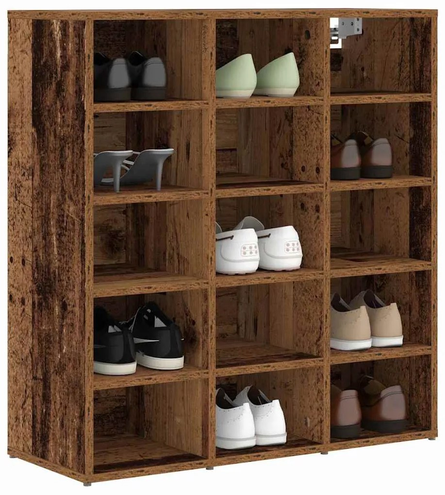 Cipősszekrény polcokkal Régi fa 77.5 x 30 x 83.5 cm Faanyag