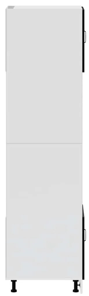 Kalmar 2 db fekete színű szerelt fa sütőszekrények