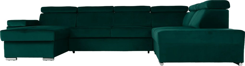 Ülőgarnitúra, smaragd, balos, LAMORA U