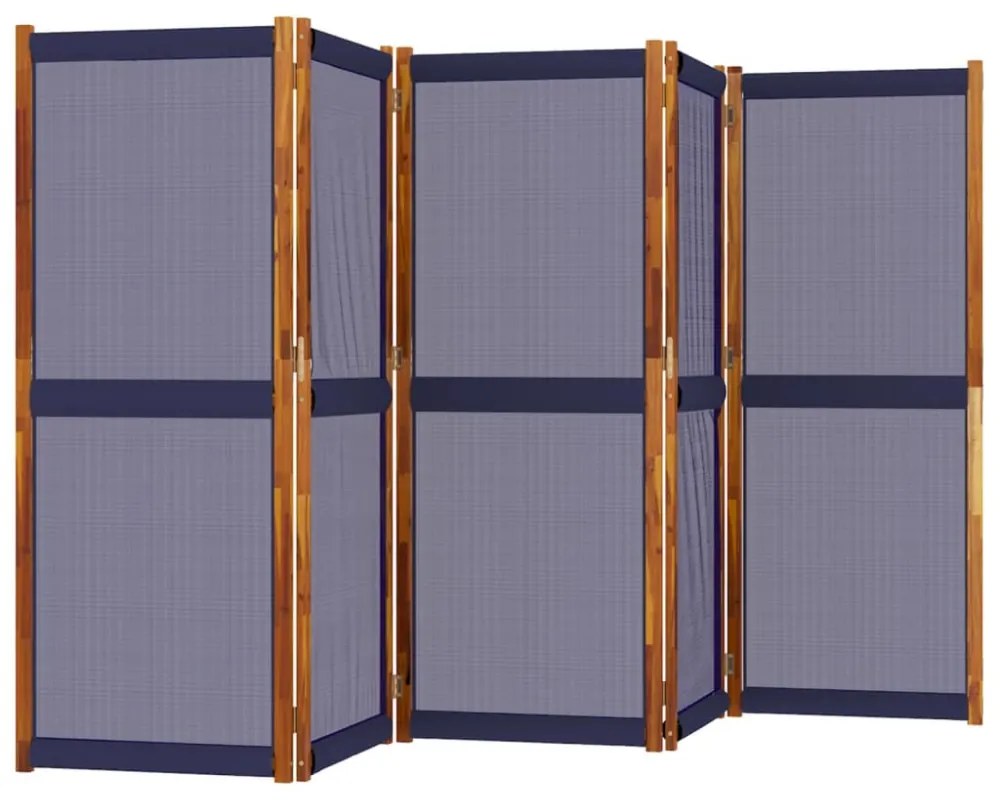 sötétkék 5 paneles térelválasztó 350 x 180 cm