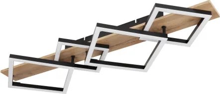 Globo 67294D3 Mennyezeti lámpa fém fekete matt, MDF fa sötét, műanyag fekete matt, műanyag fehér, HxSzxM: 820x310x85mm, LED 30W 230V, 3350lm forrás, 1700lm kimenet, 3000K