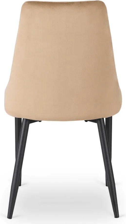 Étkezőszék bézs bársony kárpittal – BARI