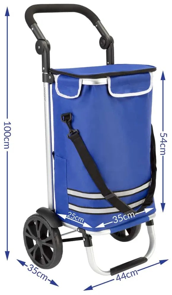 monzana® Bevásárlókocsi 56 l - kék