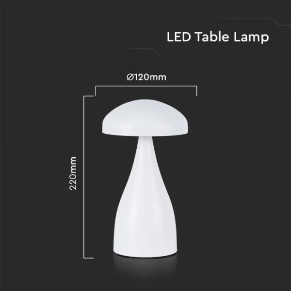 LED Dimmelhető tölthető asztali lámpa LED/1W/5V 3000-6000K 1800 mAh fehér