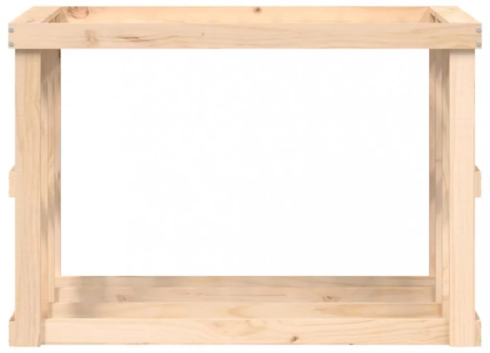 tömör fenyőfa kültéri rönktároló 108x52x74 cm