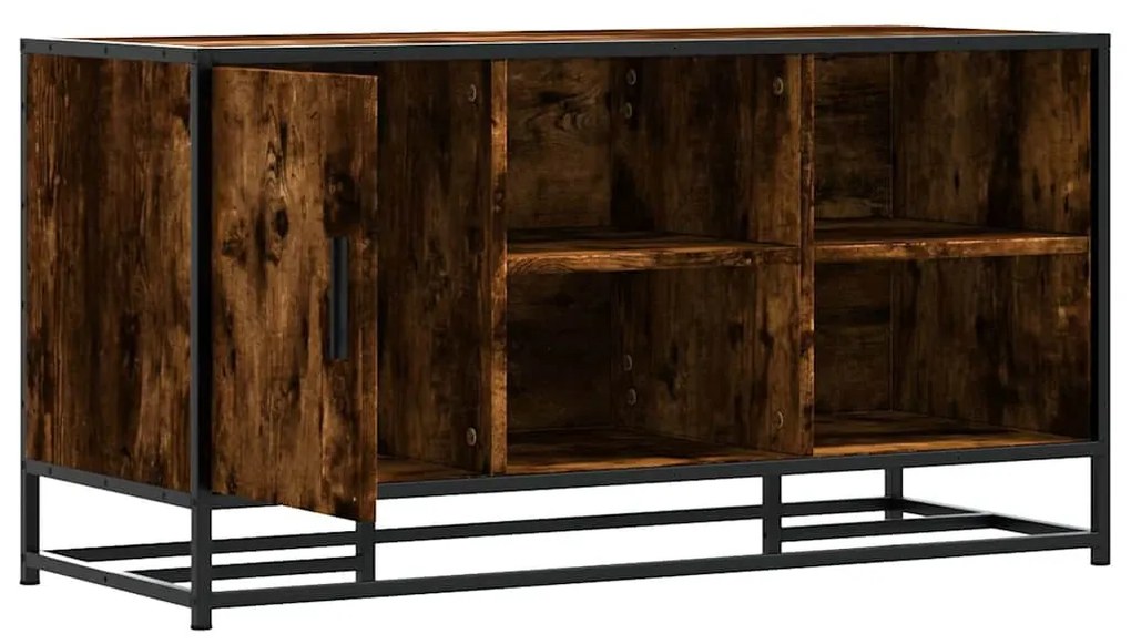 cipőpad füstölt tölgy 100x40x53,5 cm fából és fémből készült