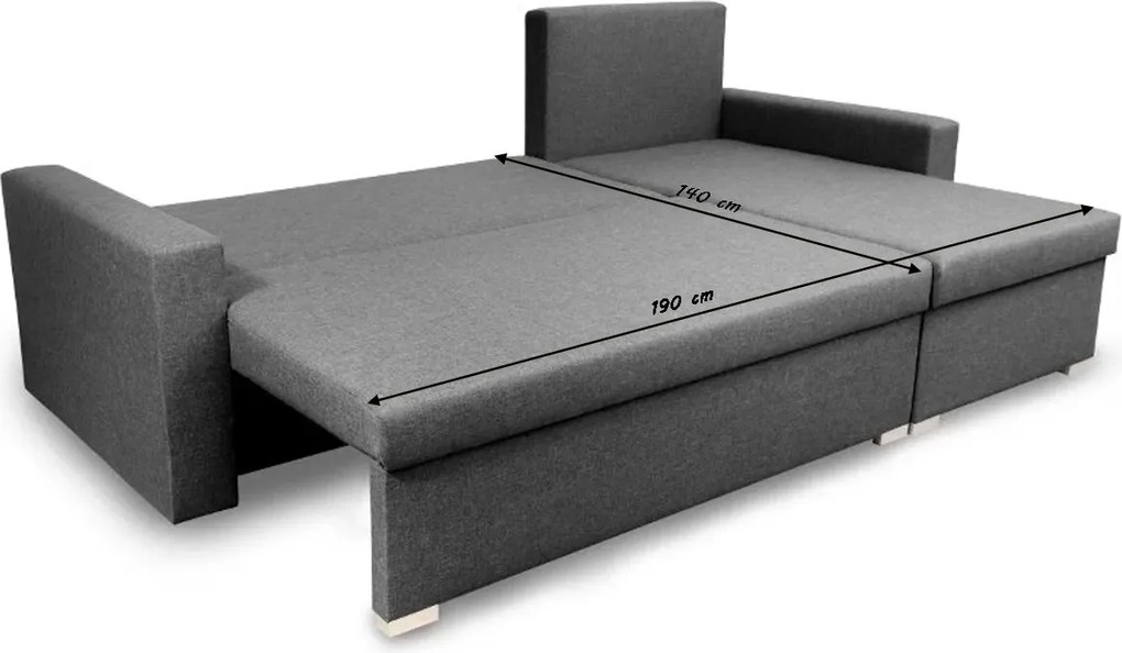 MONDI Kinyitható sarokkanapé Krém