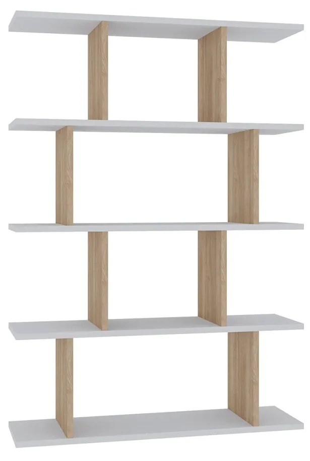 könyvespolc Harmon - Oak, White