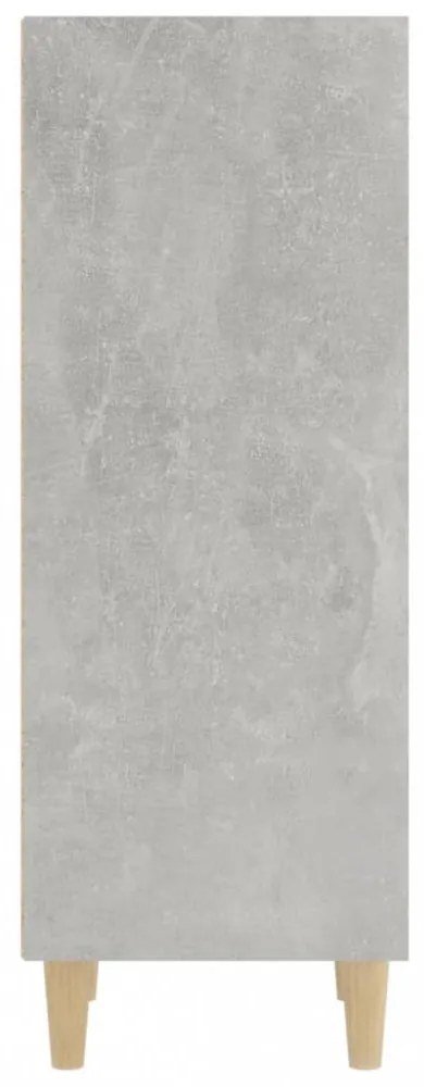 betonszürke szerelt fa tálalószekrény 34,5 x 32,5 x 90 cm