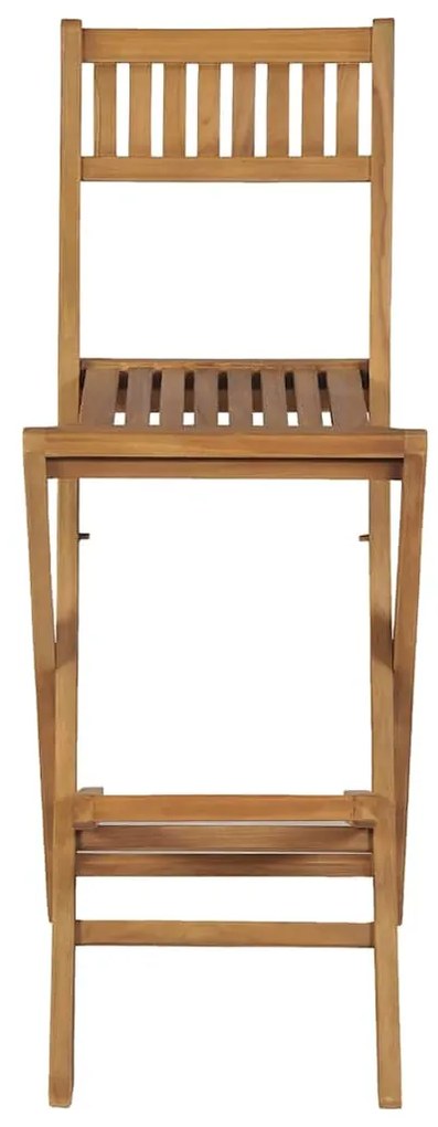 vidaXL 2 db összecsukható tömör tíkfa kültéri bárszék