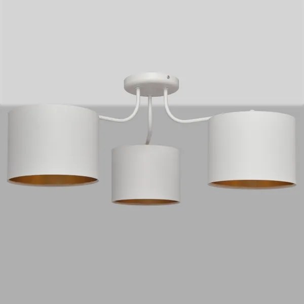 Felületre szerelhető csillár ALBA 3xE27/15W/230V fehér/arany