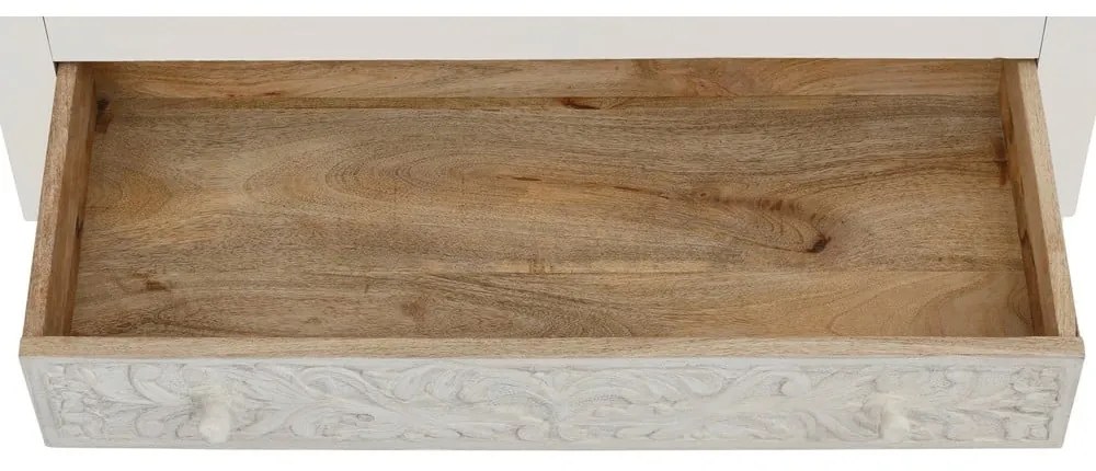 Krémszínű mangófa ruhásszekrény 180x40 cm Kalhana – Støraa