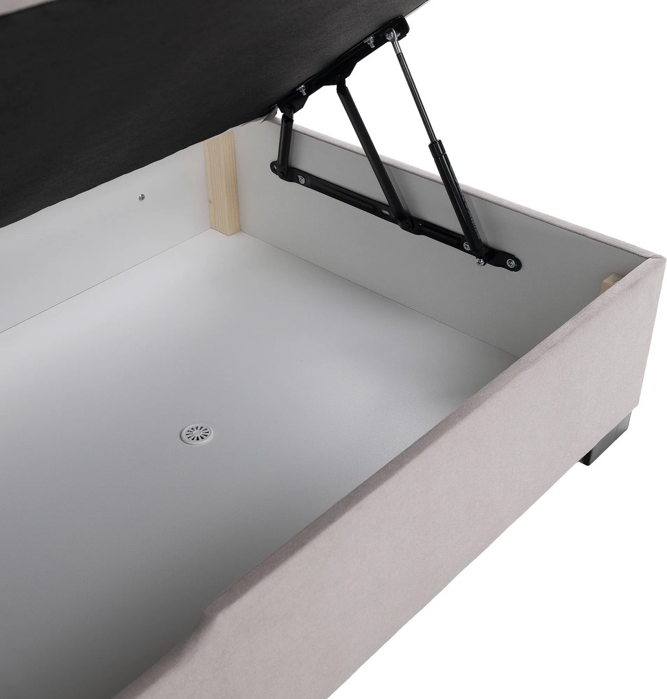 Boxspring ágy, 200x200, szürkésbarna Taupe, APRIL