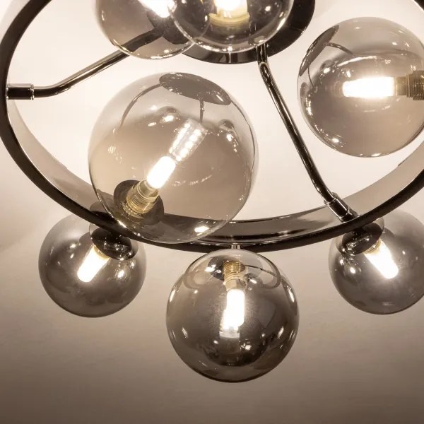 Brilagi - LED Felületre szerelhető csillár MILLA 10xG9/3W/230V fényezett króm/füstös