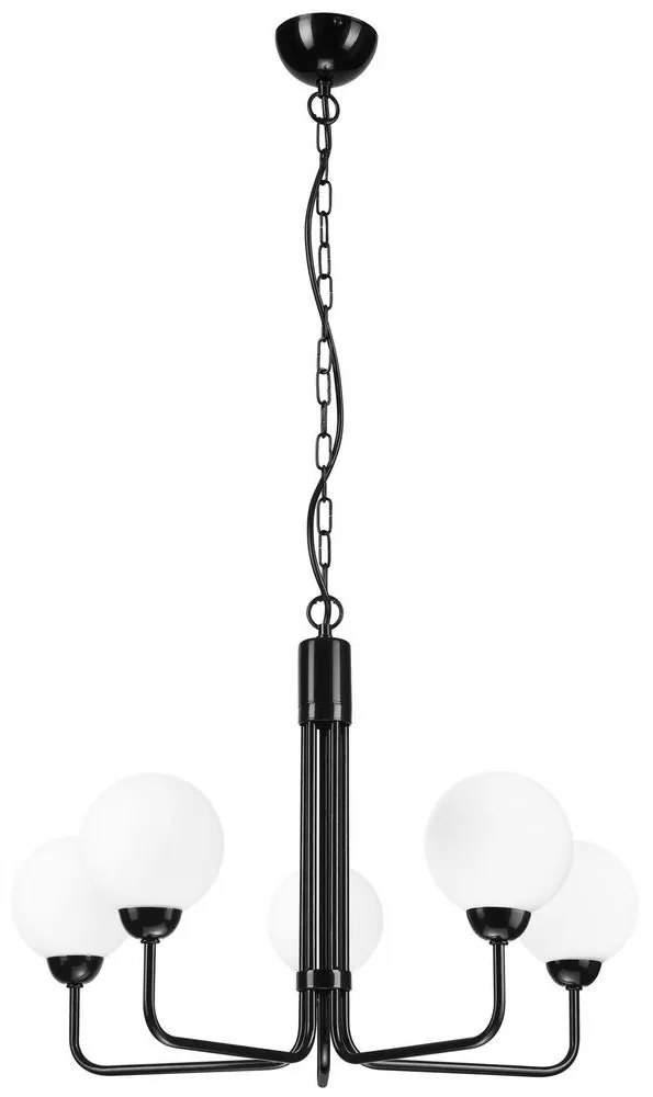 Csillár láncon TIFFY 5xG9/5W/230V fekete