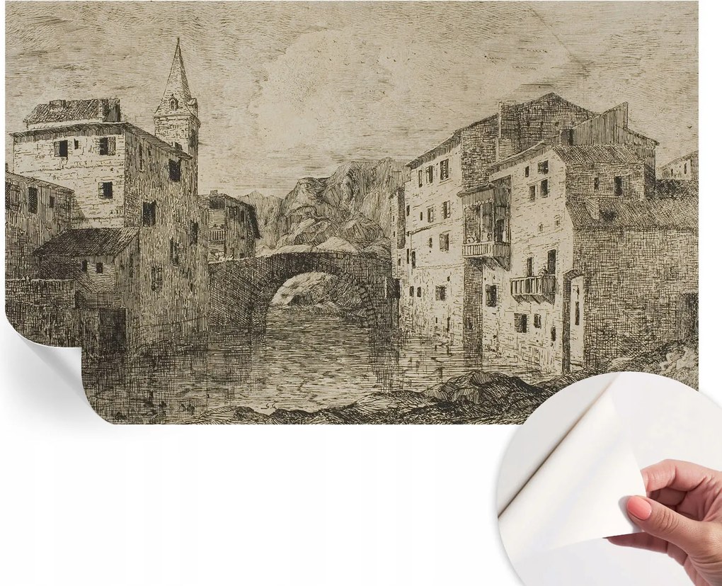 Öntapadós tapéta Divatos 3D fali ragasztóval Városi panoráma 416x254 cm