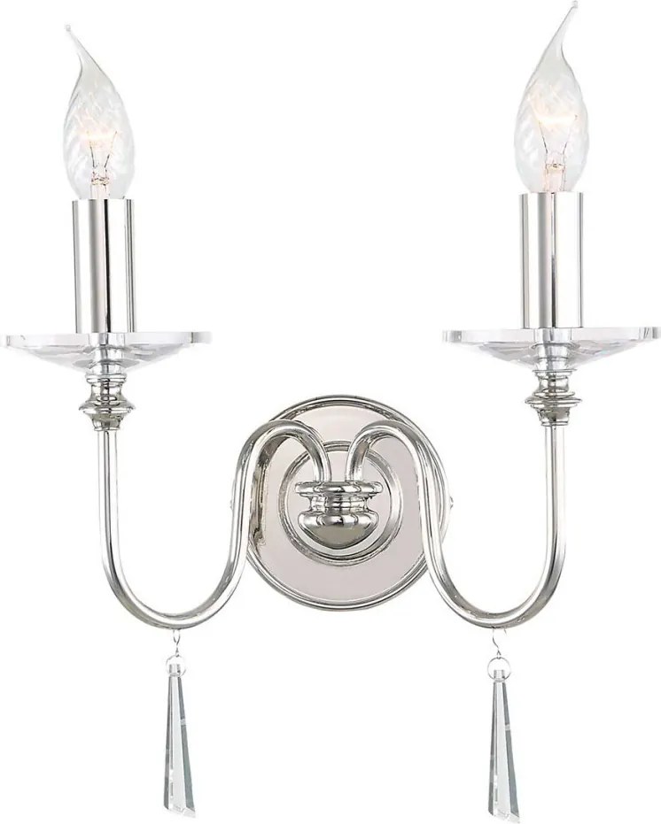 Elstead Lighting FINSBURY PARK FP2-POL-NICKEL Fali lámpa 2x60W/E14