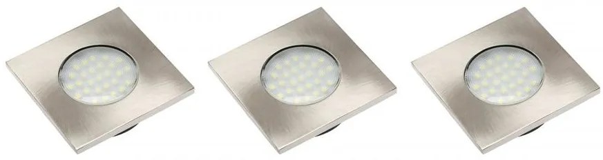 LED Lámpatest, MARBELLA 3-as szett, meleg fehér, 69*69mm, 12V, 80lm, 4,5W, kábellel, csatlakozóval