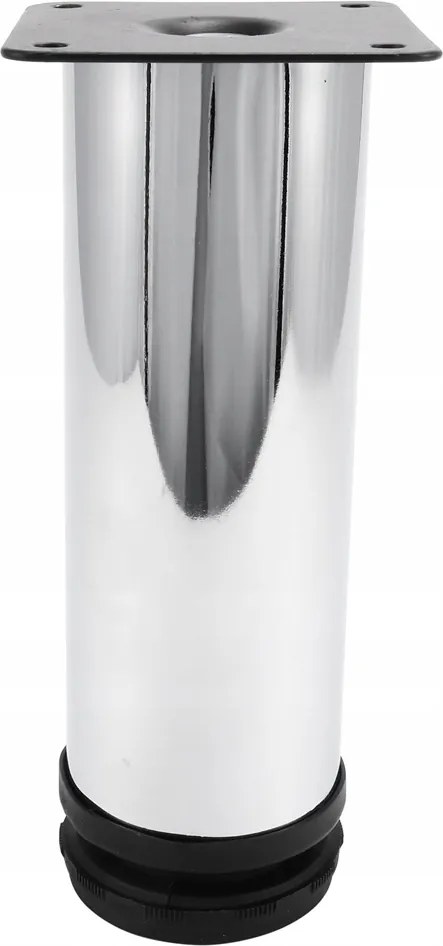 Lábtartó Bútorláb ÁTMÉRŐ50 Állítható Króm Ezüst 15 CM H150 +csavarok