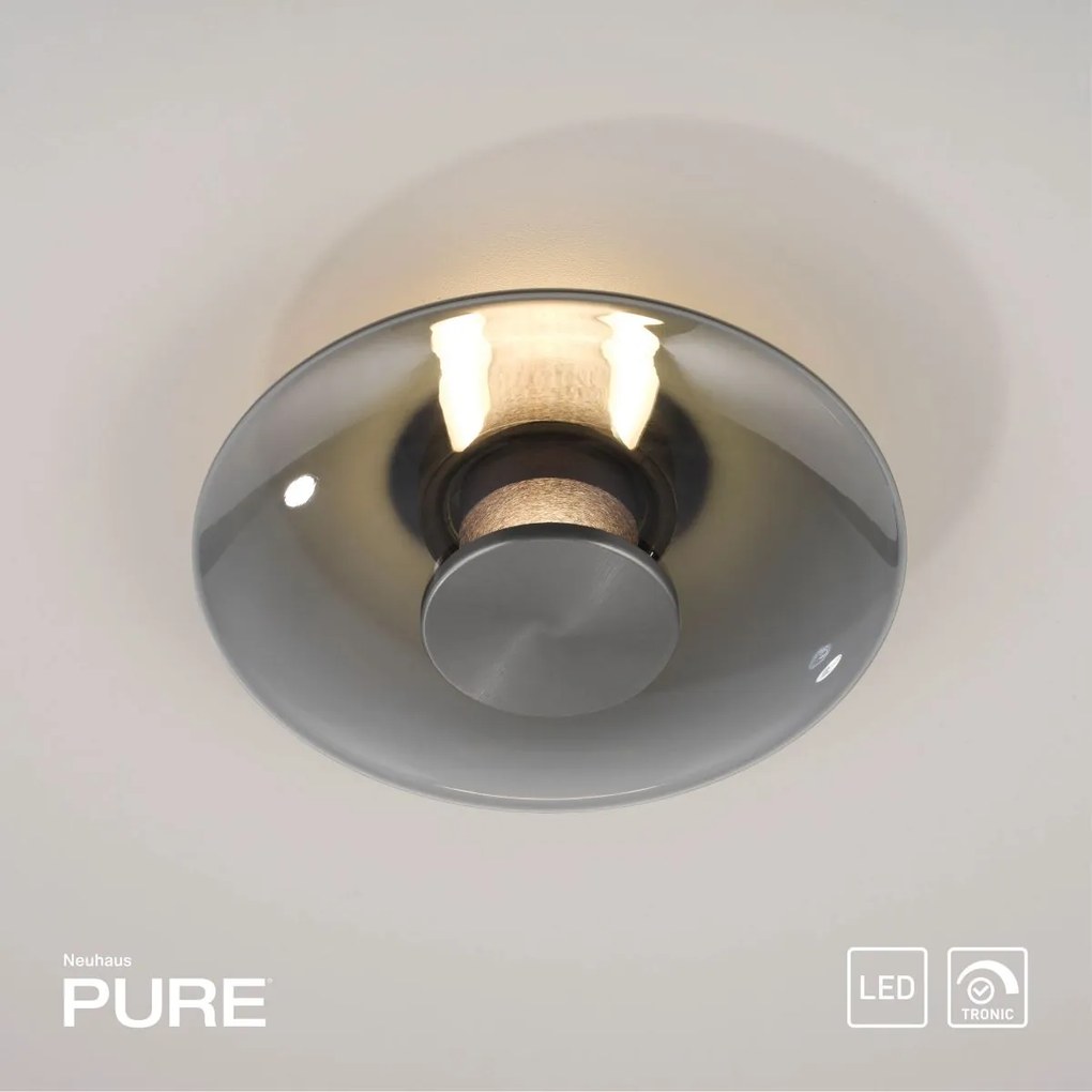 Paul Neuhaus modern fali lámpa pure vitrum szürke pln6082-15